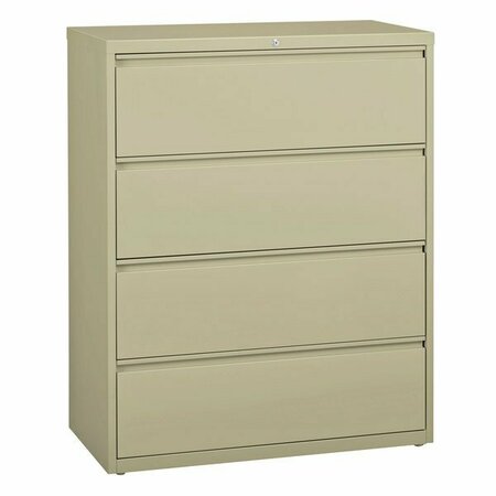 HIRSH INDUSTRIES 17459 Putty Four-Drawer Lateral File Cabinet - 42'' x 18 5/8'' x 52 1/2'' 42017459